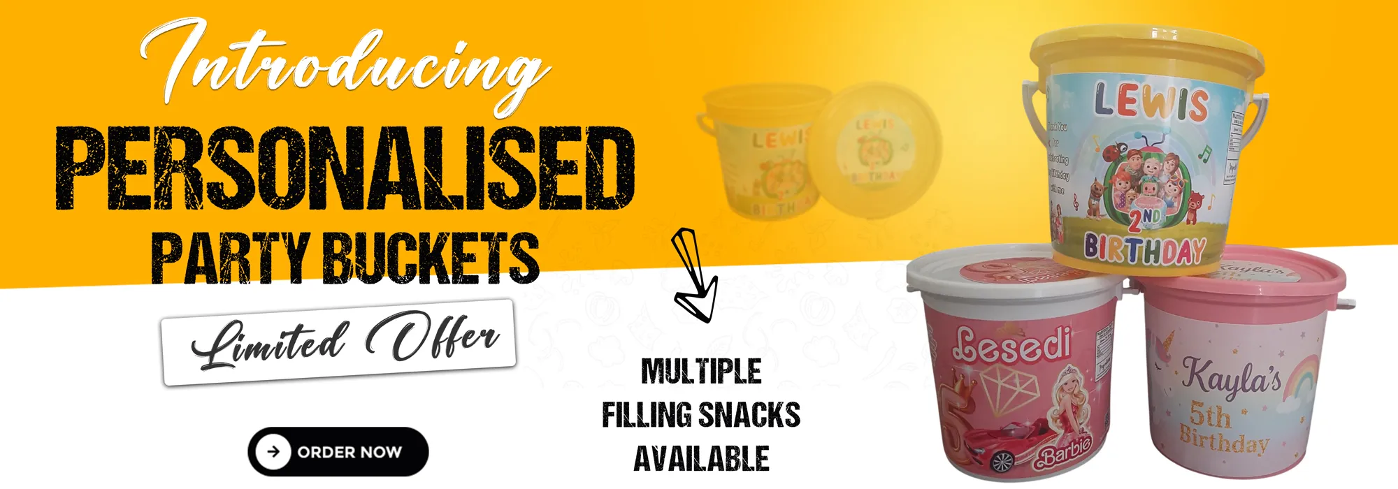 <&banner2title&> Personalised Party Buckets